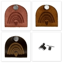 Regenbogen - Knick Label - mit Schraube - Lederimitat